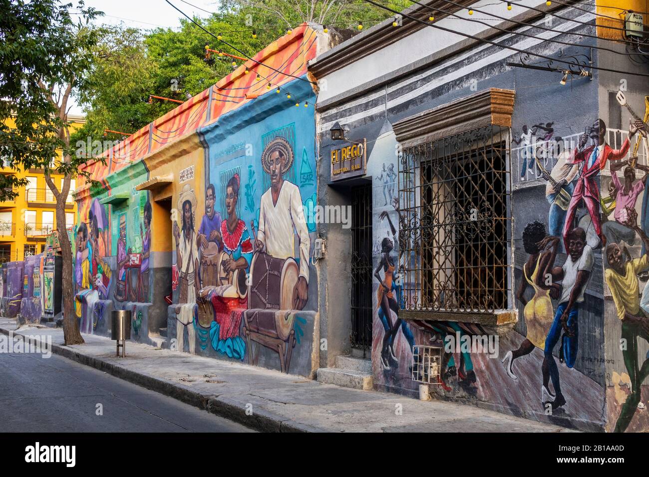 Santa Marta, Colombia- January 15, 2020: Colorful graffiti in Santa Marta, Colombia Stock Photo