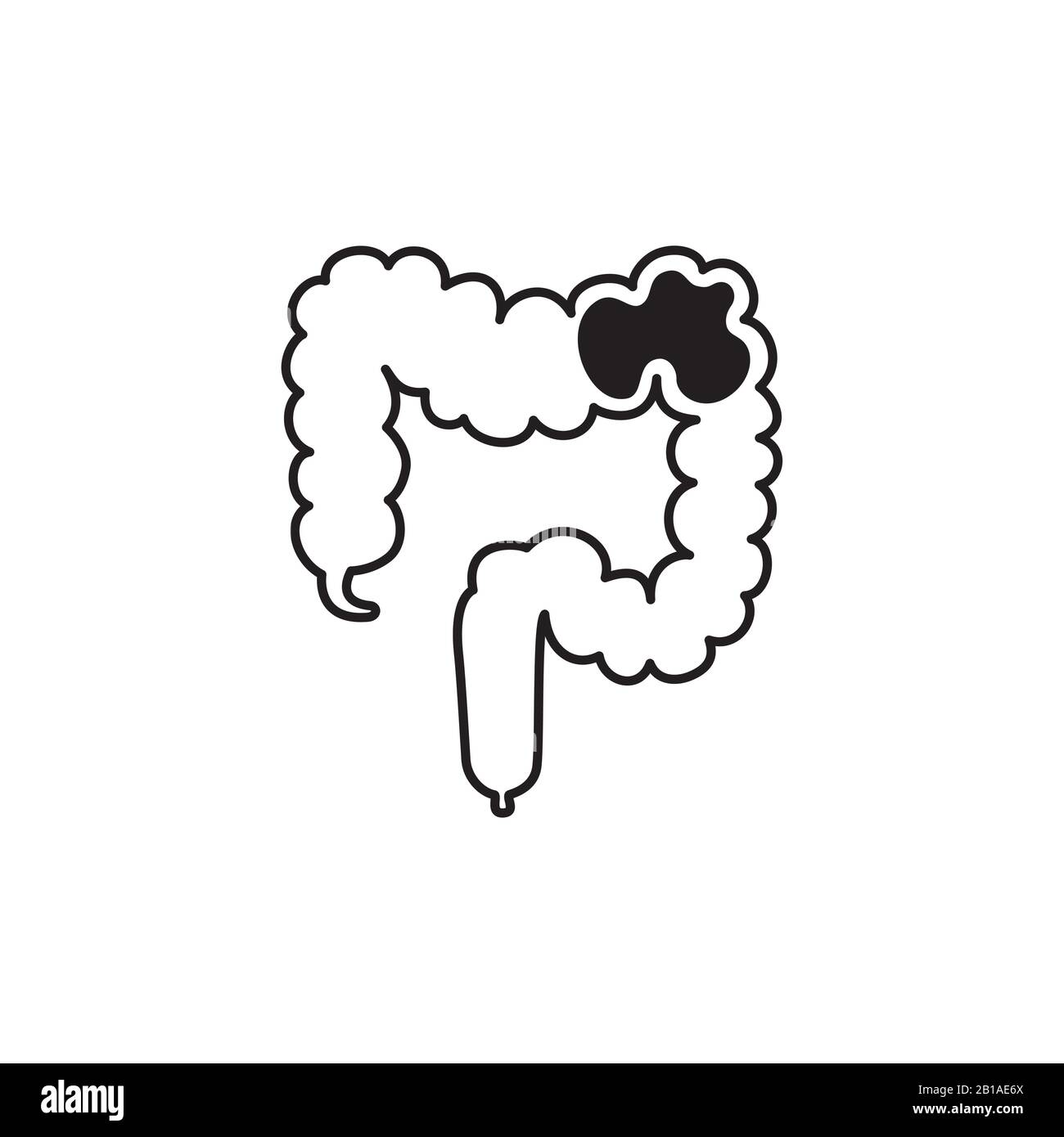 Isolated large intestine icon vector design Stock Vector Image & Art ...