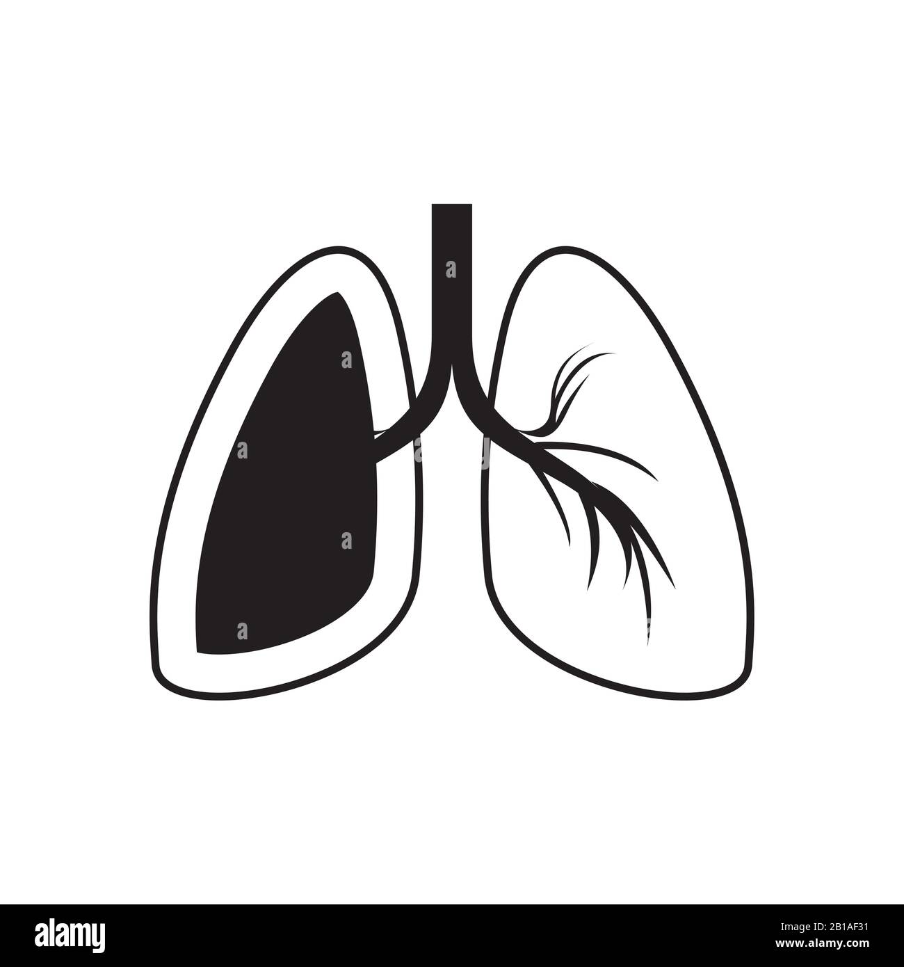 Isolated lungs icon vector design Stock Vector