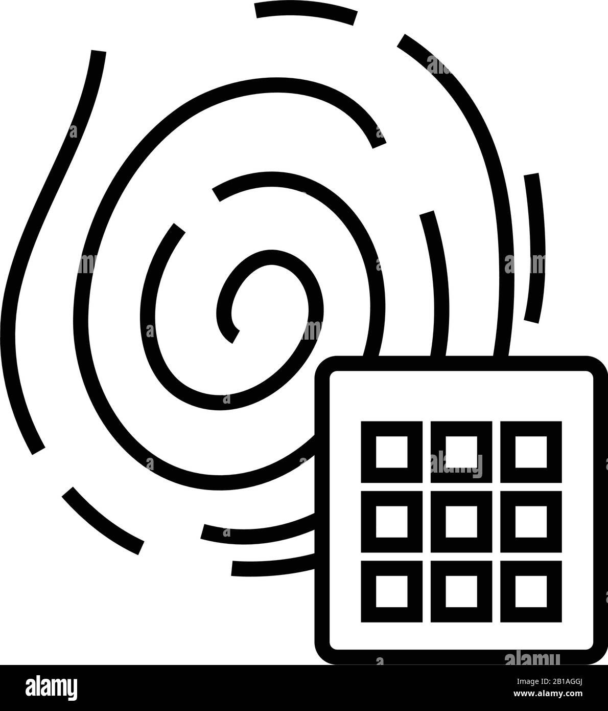 Data line icon, concept sign, outline vector illustration, linear ...