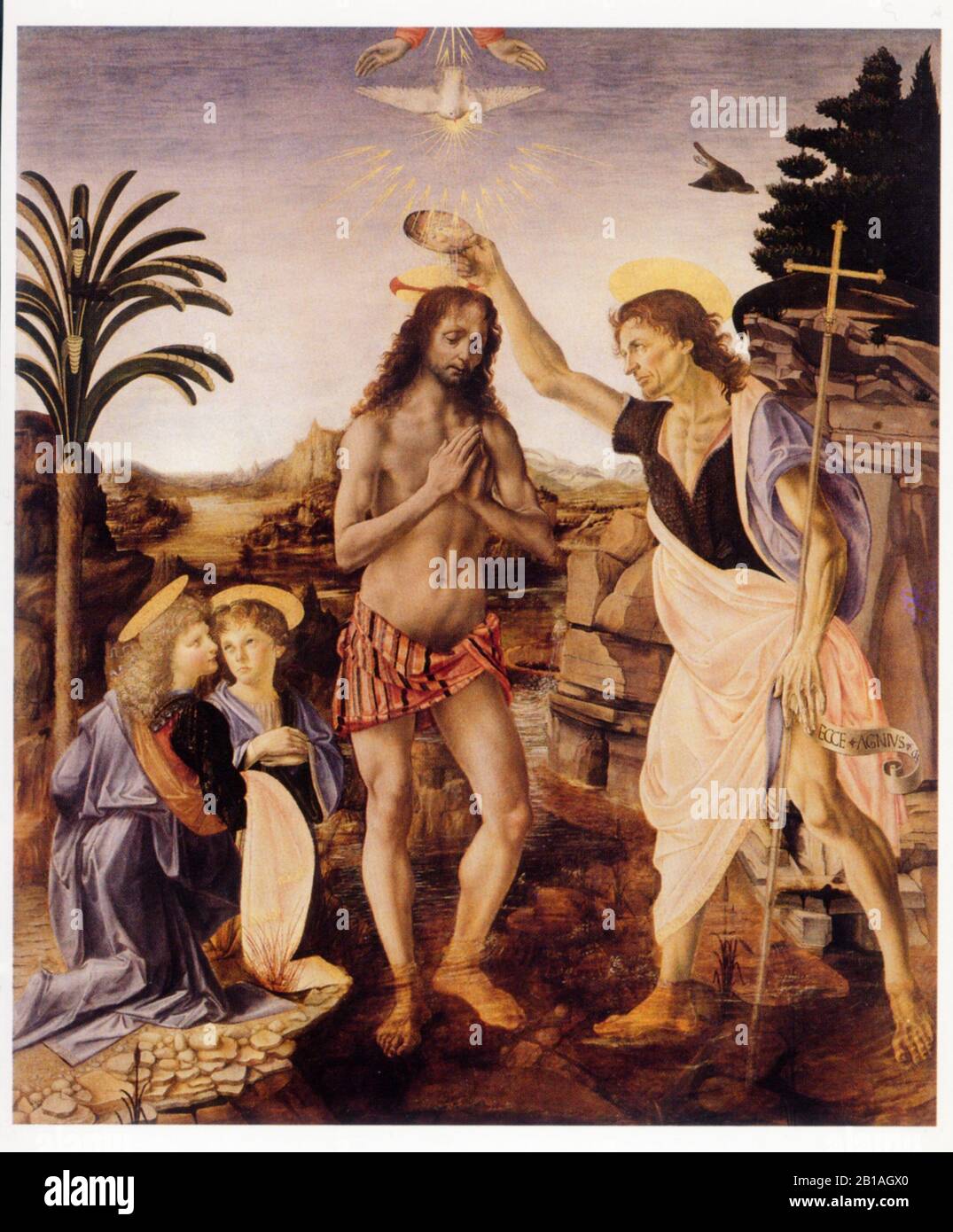 Leonardo da Vinci. Baptism of Christ.14751478 Stock Photo Alamy Leonardo da Vinci. Baptism of Christ.14751478 Stock Photo Alamy