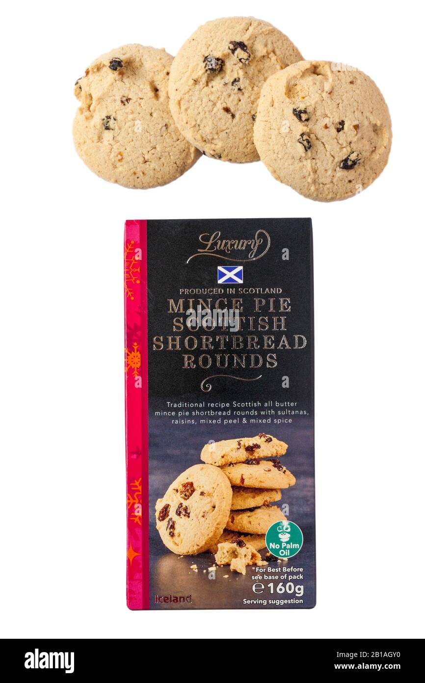 Scottish Shortbread Rounds box of Iceland Luxury Mince Pie Scottish Shortbread Rounds produced in ...