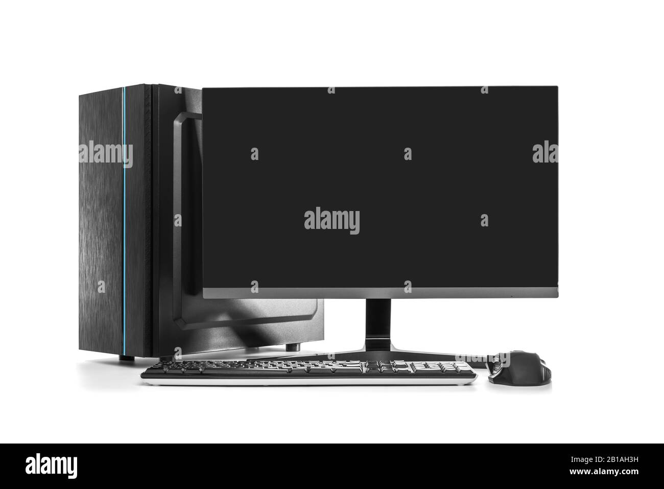 Desktop PC on white background Stock Photo - Alamy
