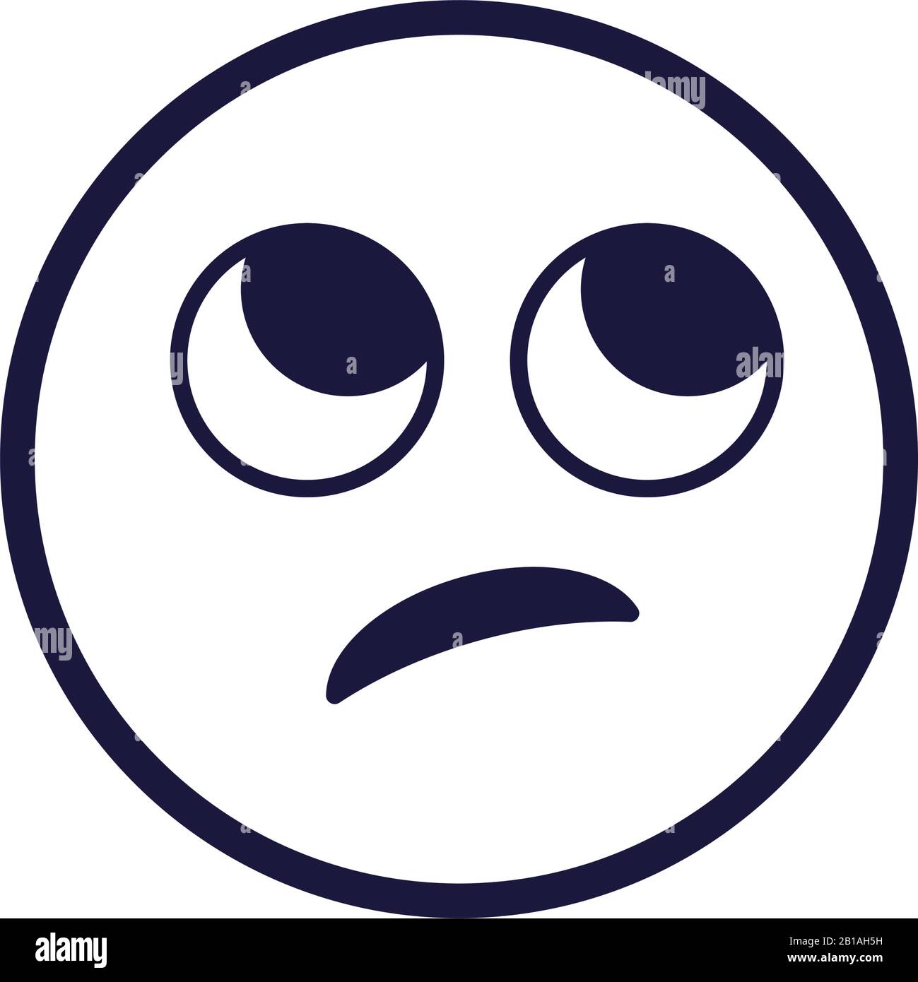 Rolling eyes emoji face flat style icon design, Cartoon expression cute  emoticon character profile facial toy adorable and social media theme  Vector illustration Stock Vector Image & Art - Alamy