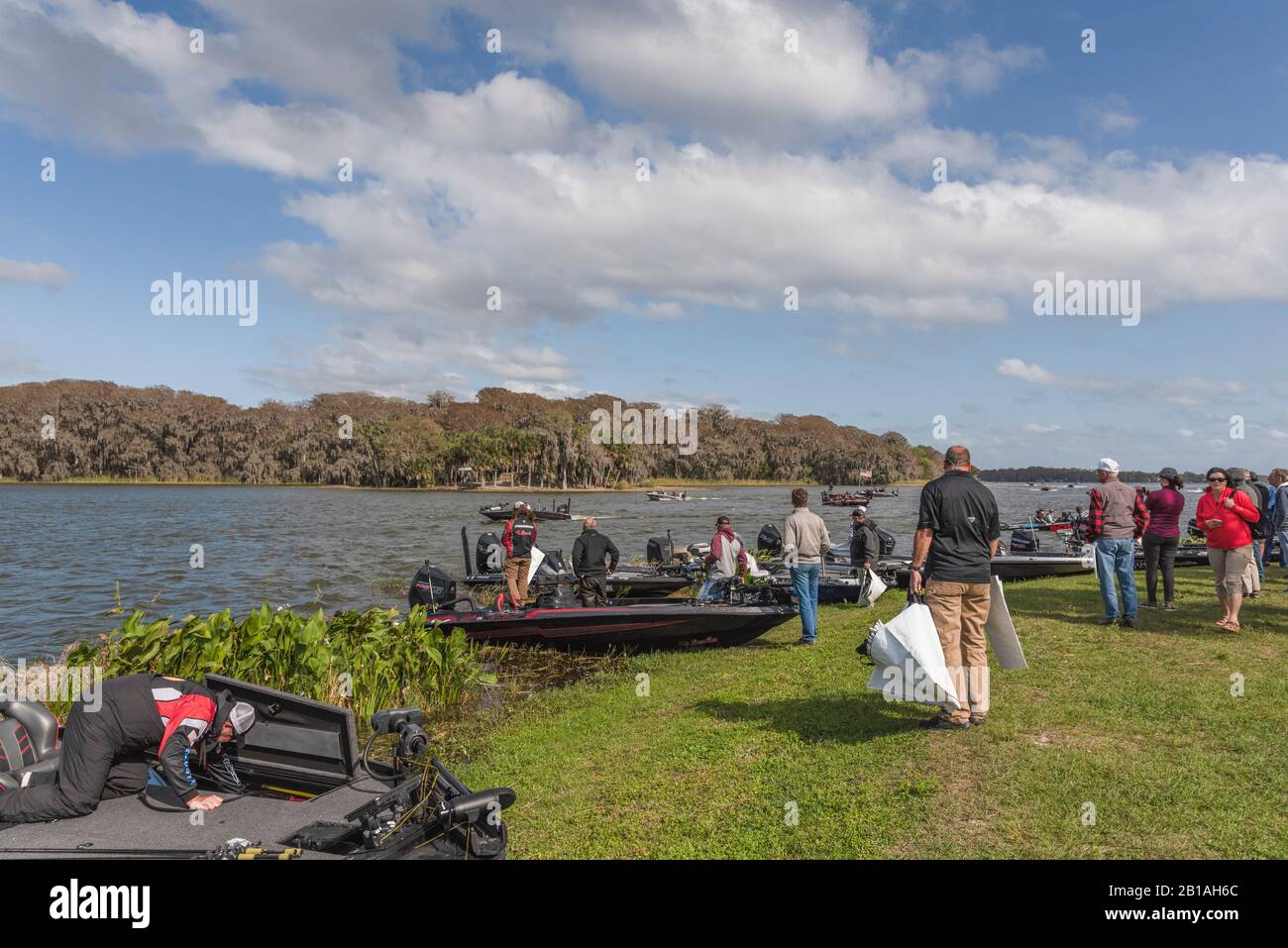 FLW Tackle Warehouse Pro Circuit Bass Tournament  on the Chain of Lakes in Lake County Leesburg, Florida USA Stock Photo