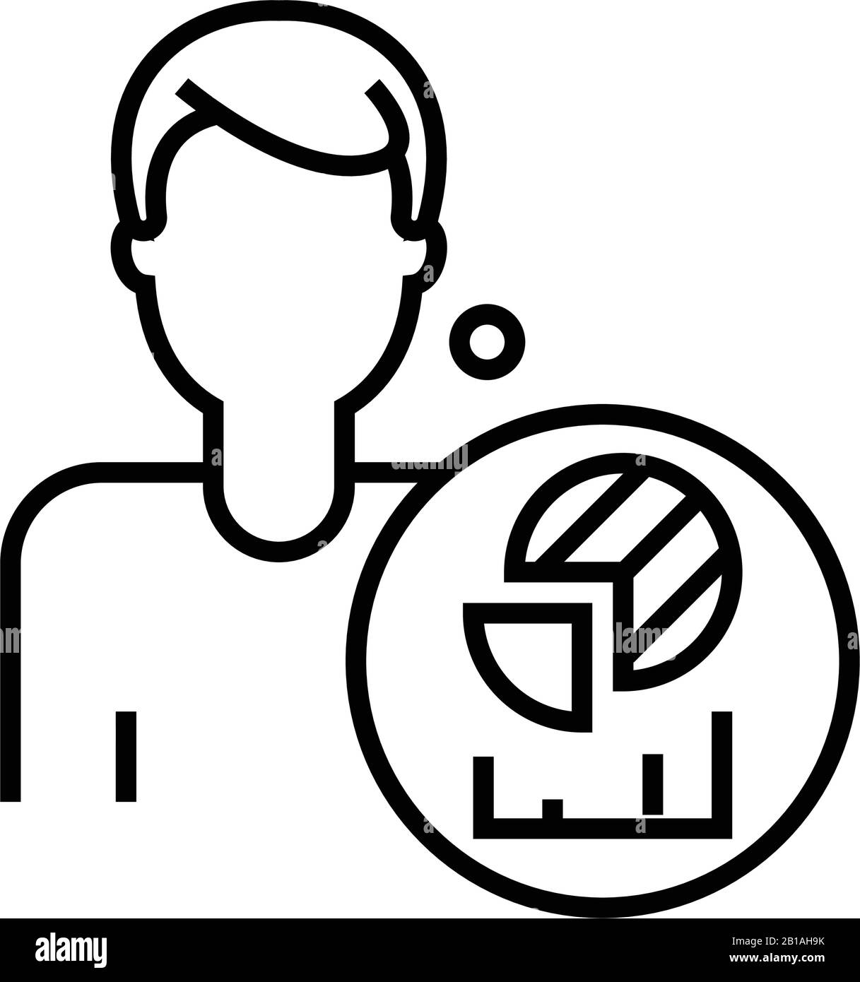 Creating graphics line icon, concept sign, outline vector illustration ...