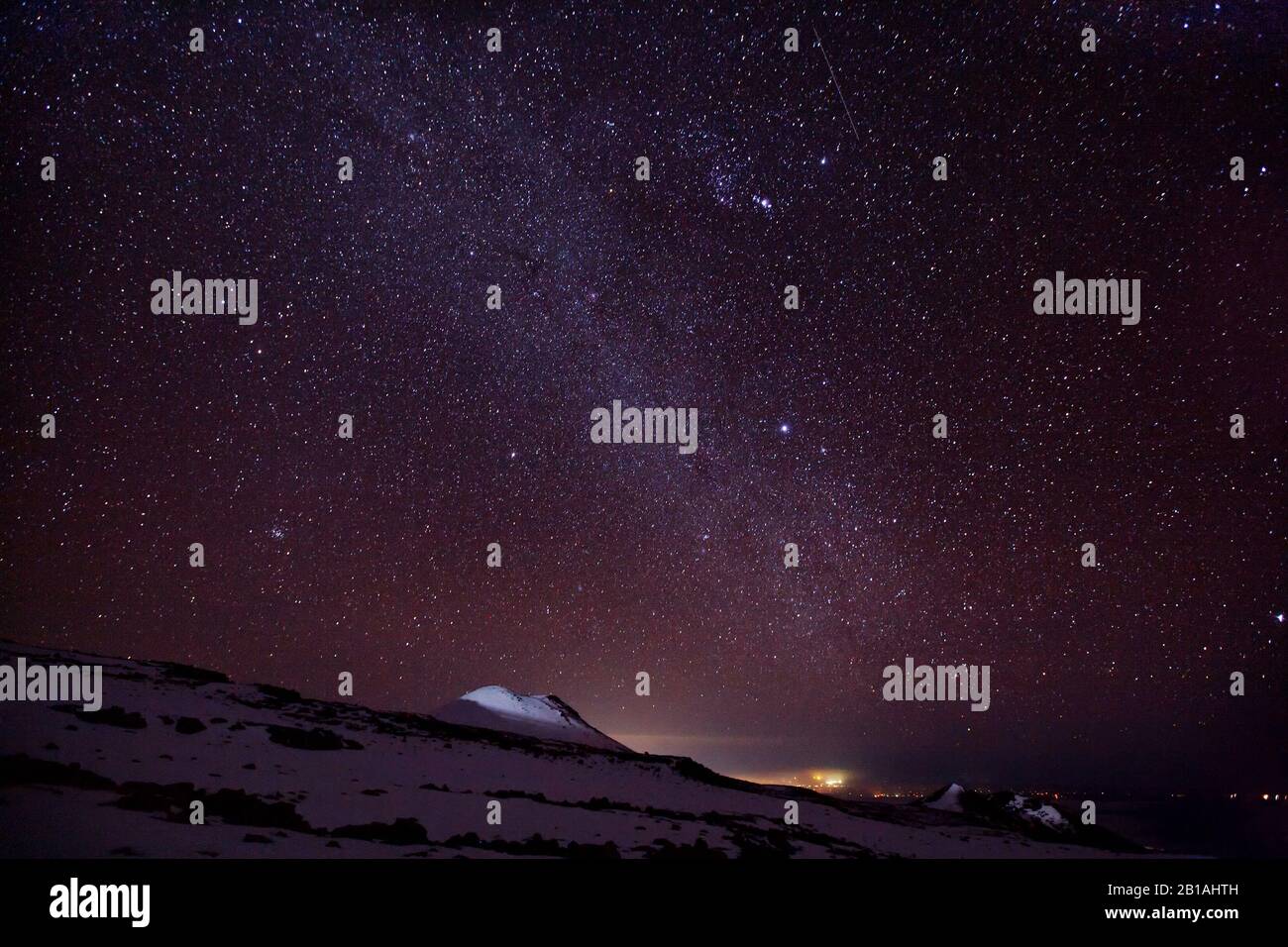 Milky Way Galaxy near Mauna Kea Summit (Big Island, Hawaii Stock Photo ...