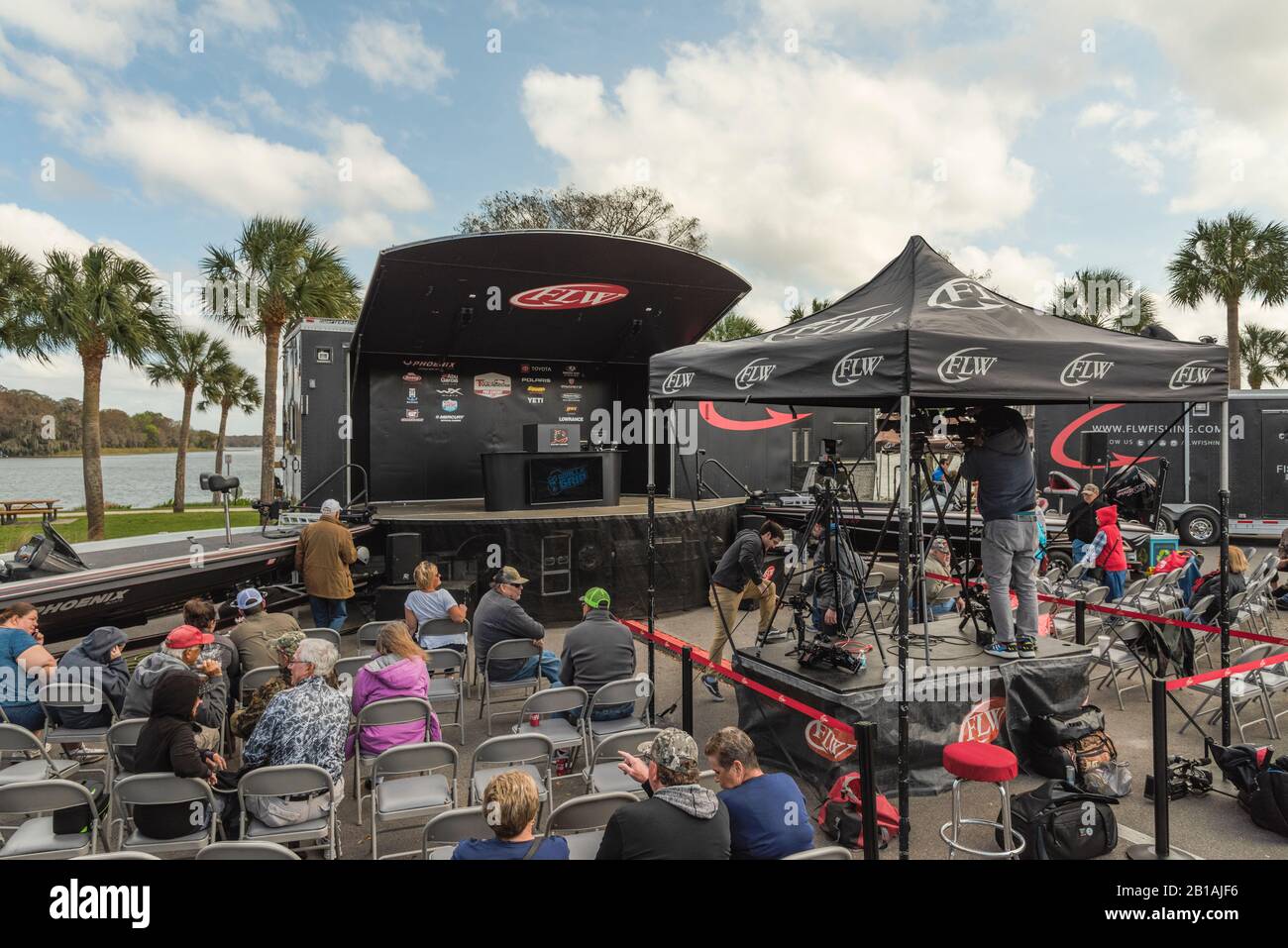 FLW Tackle Warehouse Pro Circuit Bass Tournament  on the Chain of Lakes in Lake County Leesburg, Florida USA Stock Photo