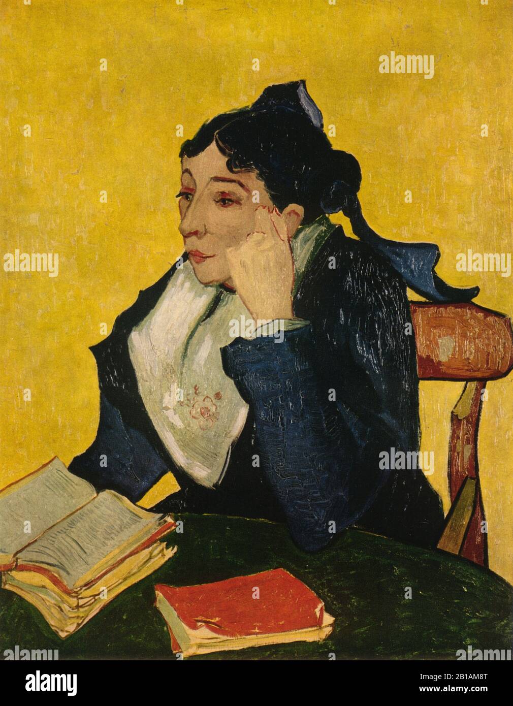 L'Arlesienne - The Girl from Arles (Madame Joseph-Michel Ginoux) 1888 painting by Vincent van Gogh - Very high resolution and quality image Stock Photo