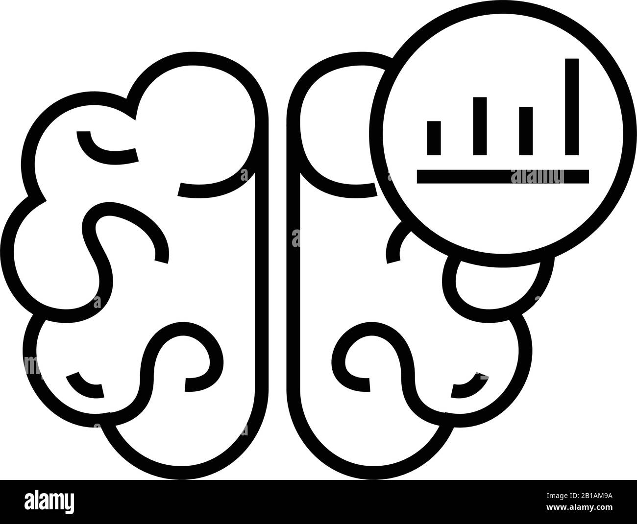 Creating chart line icon, concept sign, outline vector illustration ...