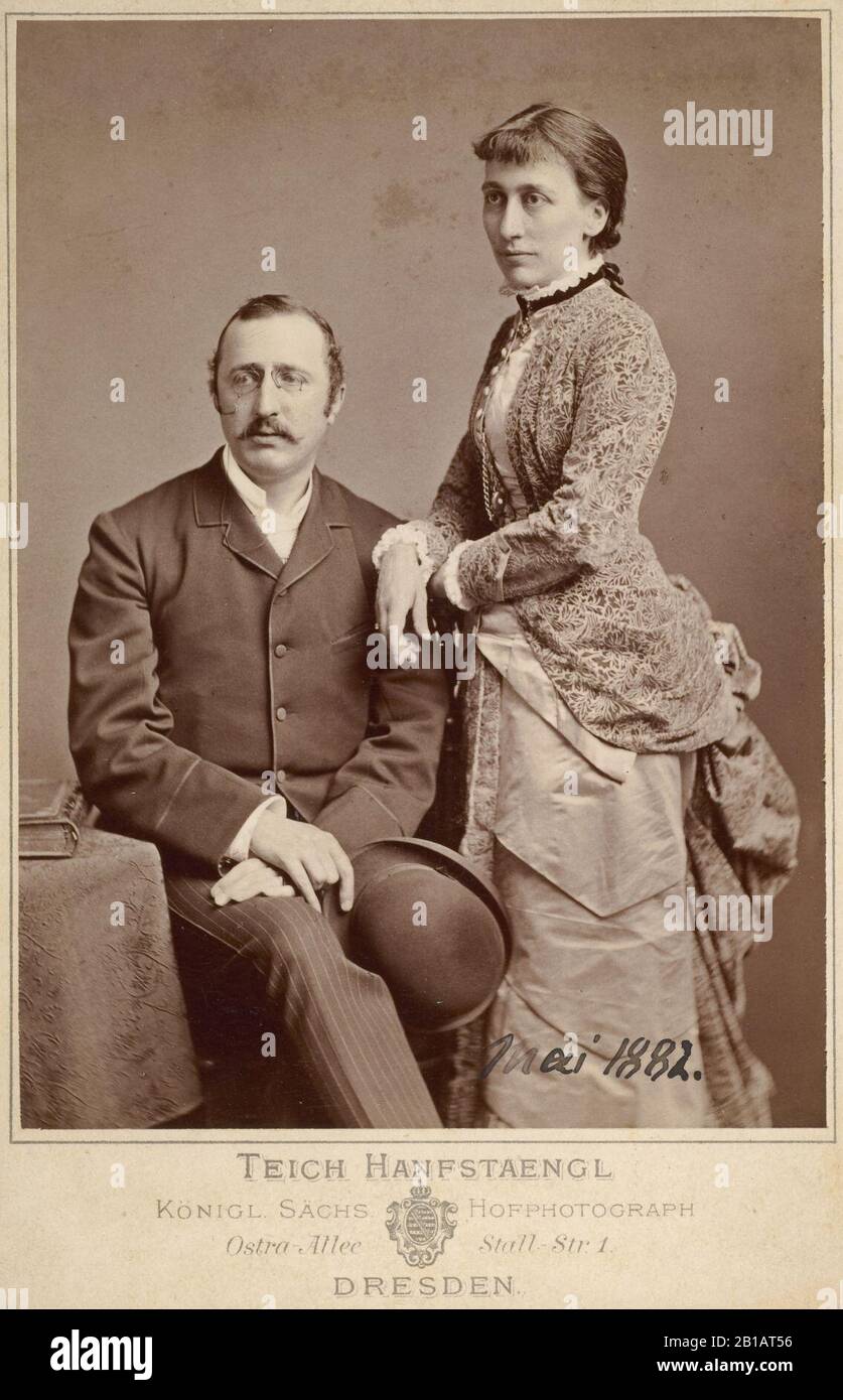 Friedrich Alfred Krupp e Margarethe von Ende, 1882 (Foto Atelier Teich Hanfstaenge). Stock Photo