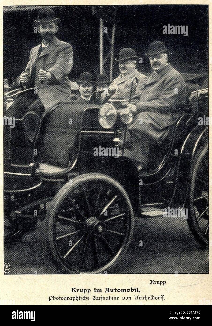 Friedrich Alfred Krupp im Automobil, 1902. Stock Photo