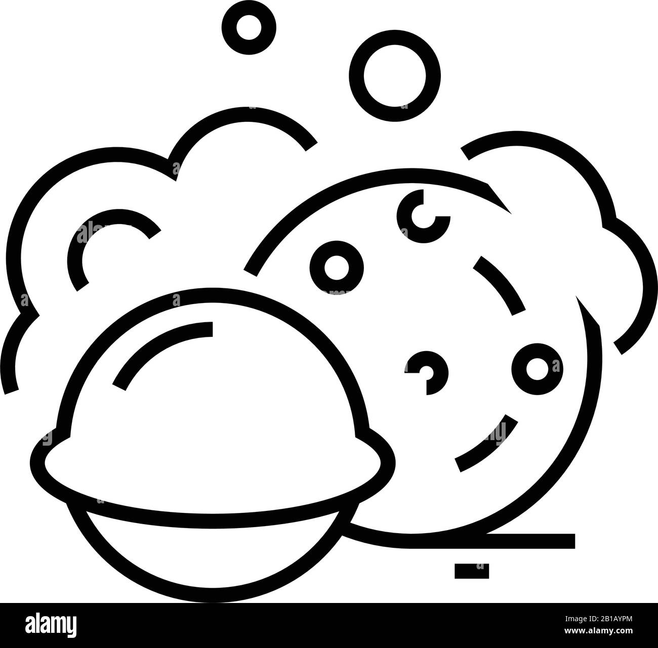 Cooking eat line icon, concept sign, outline vector illustration ...