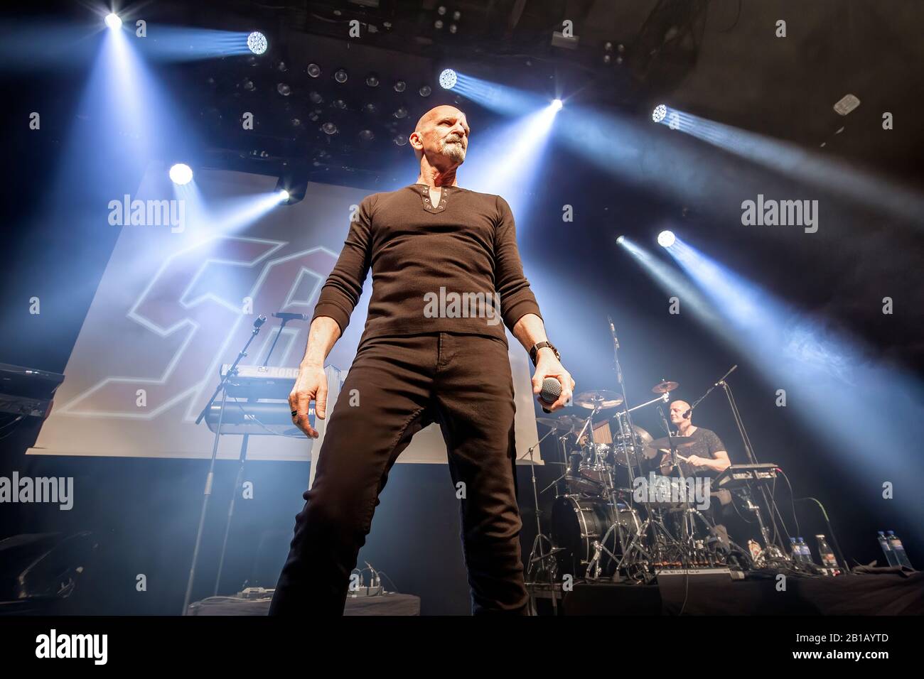 Oslo, Norway. 23rd Feb, 2020. The Canadian rock band Saga performs a live concert at Rockefeller in Oslo. Here singer, songwriter and musician Michael Sadler is seen live on stage. (Photo Credit: Gonzales Photo/Terje Dokken/Alamy Live News). Stock Photo