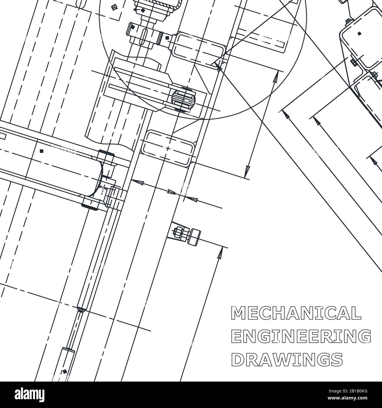 Blueprint. Vector engineering illustration. Computer aided design ...