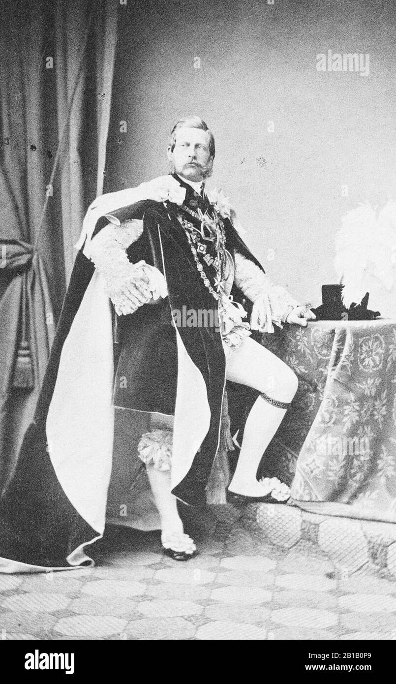 Friedrich III in Garter Ceremonial Robes. Stock Photo