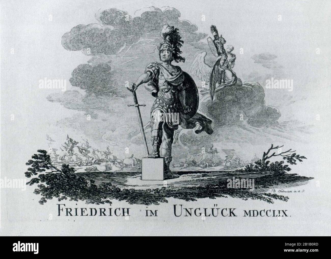 Friedrich im Unglück (Chodowiecki). Stock Photo