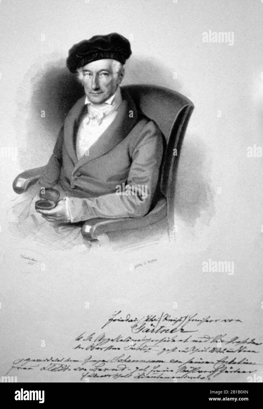 Friedrich Johann von Gärtner Litho Stock Photo Alamy