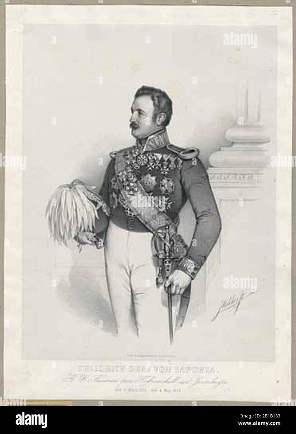 Friedrich Karl Graf von Saporta bayerischer Generalmajor Stock Photo