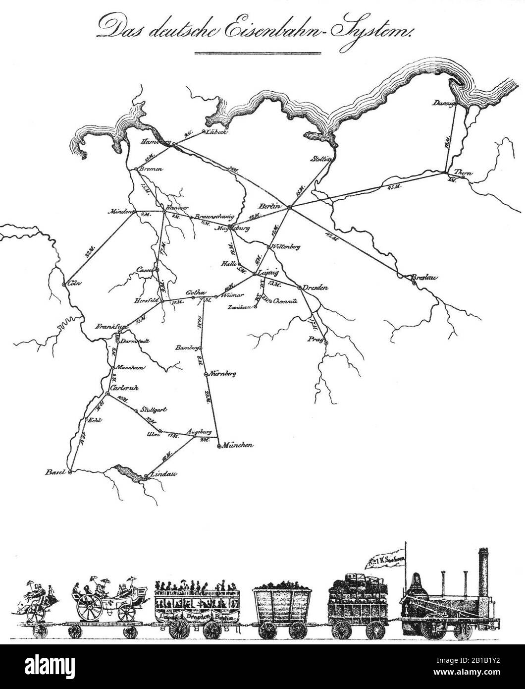 Friedrich List und die erste grosse Eisenbahn 2. Stock Photo