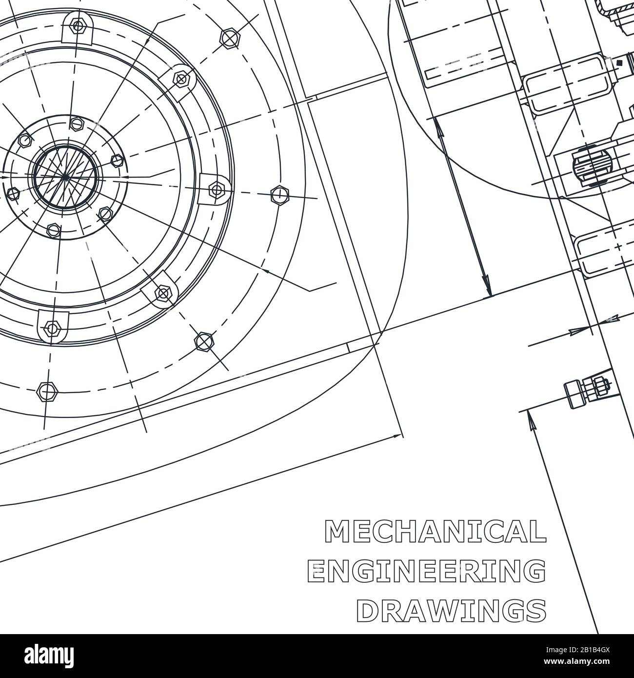 Blueprint. Vector engineering illustration. Cover, flyer. Corporate ...