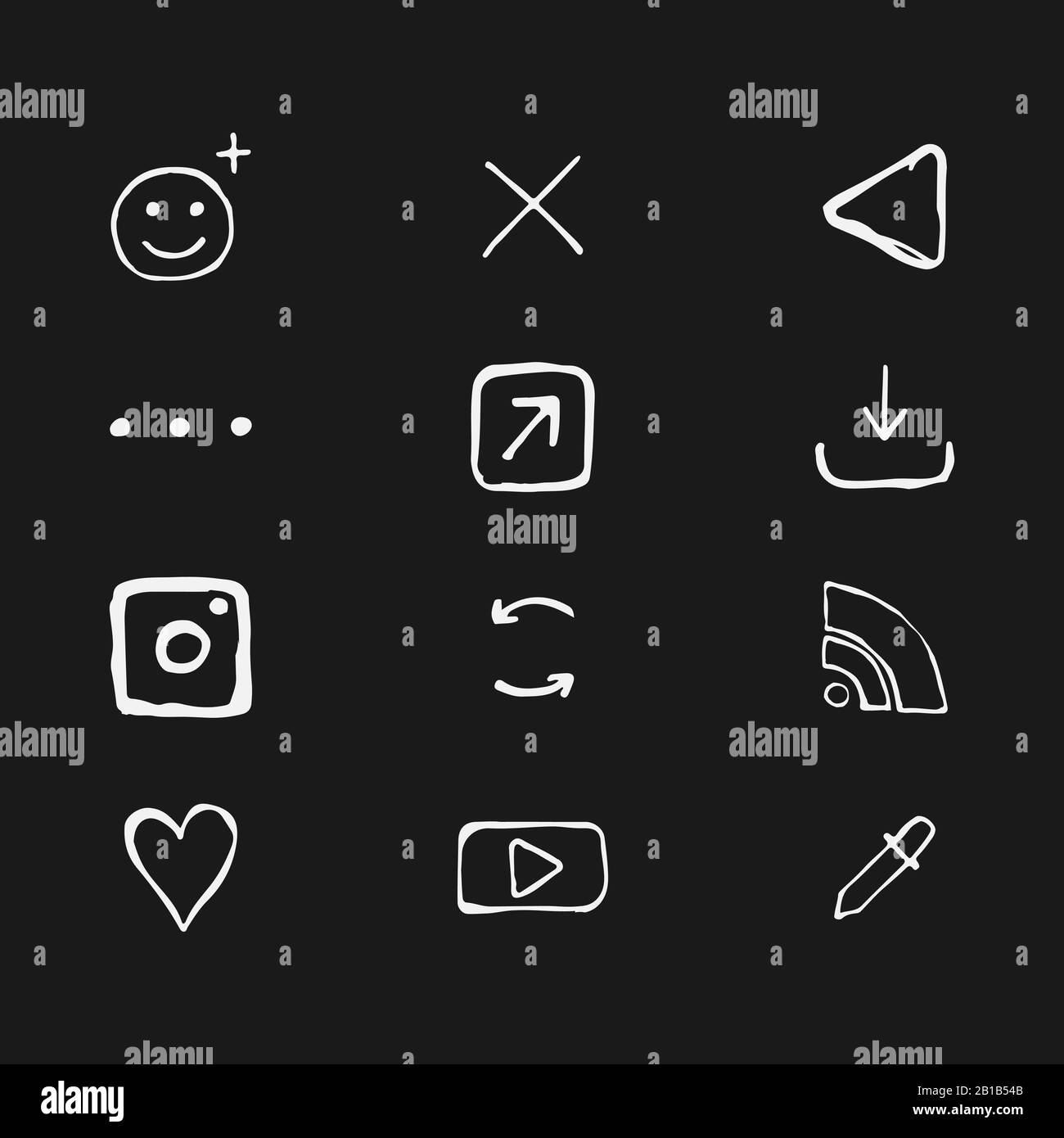 Business set of icons drawn by hand Stock Vector Image & Art - Alamy