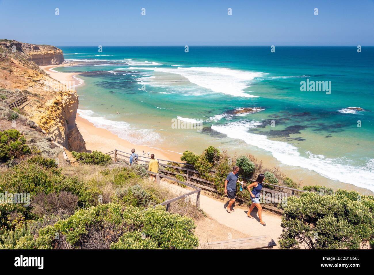 Access walkway to Gibson Steps Beach, The Twelve Apostles, Port Campbell National Park, Western District, Victoria, Australia Stock Photo