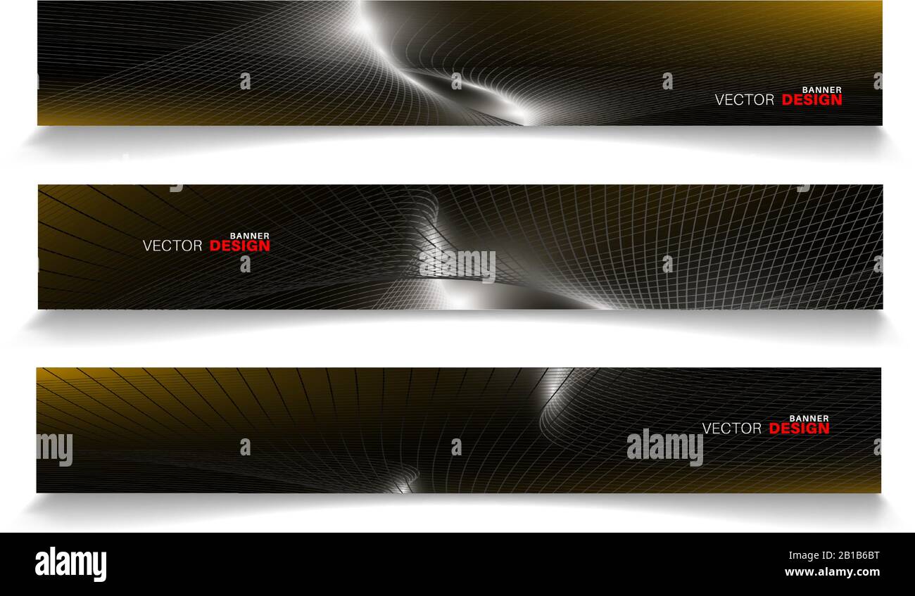 Abstract vector design banner template with light effect background Stock Vector