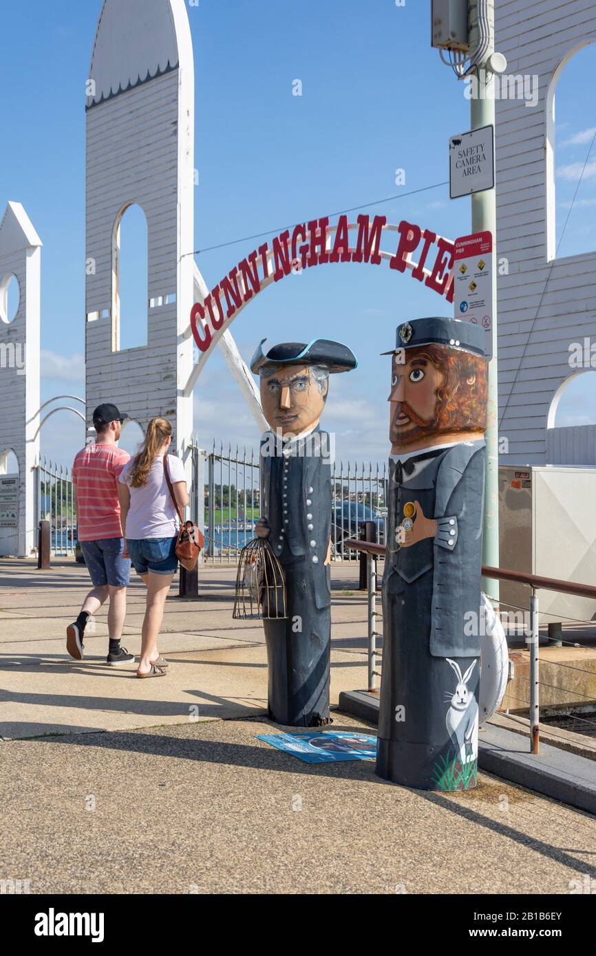 The Cunningham Pier, Geelong, Grant County, Victoria, Australia Stock Photo