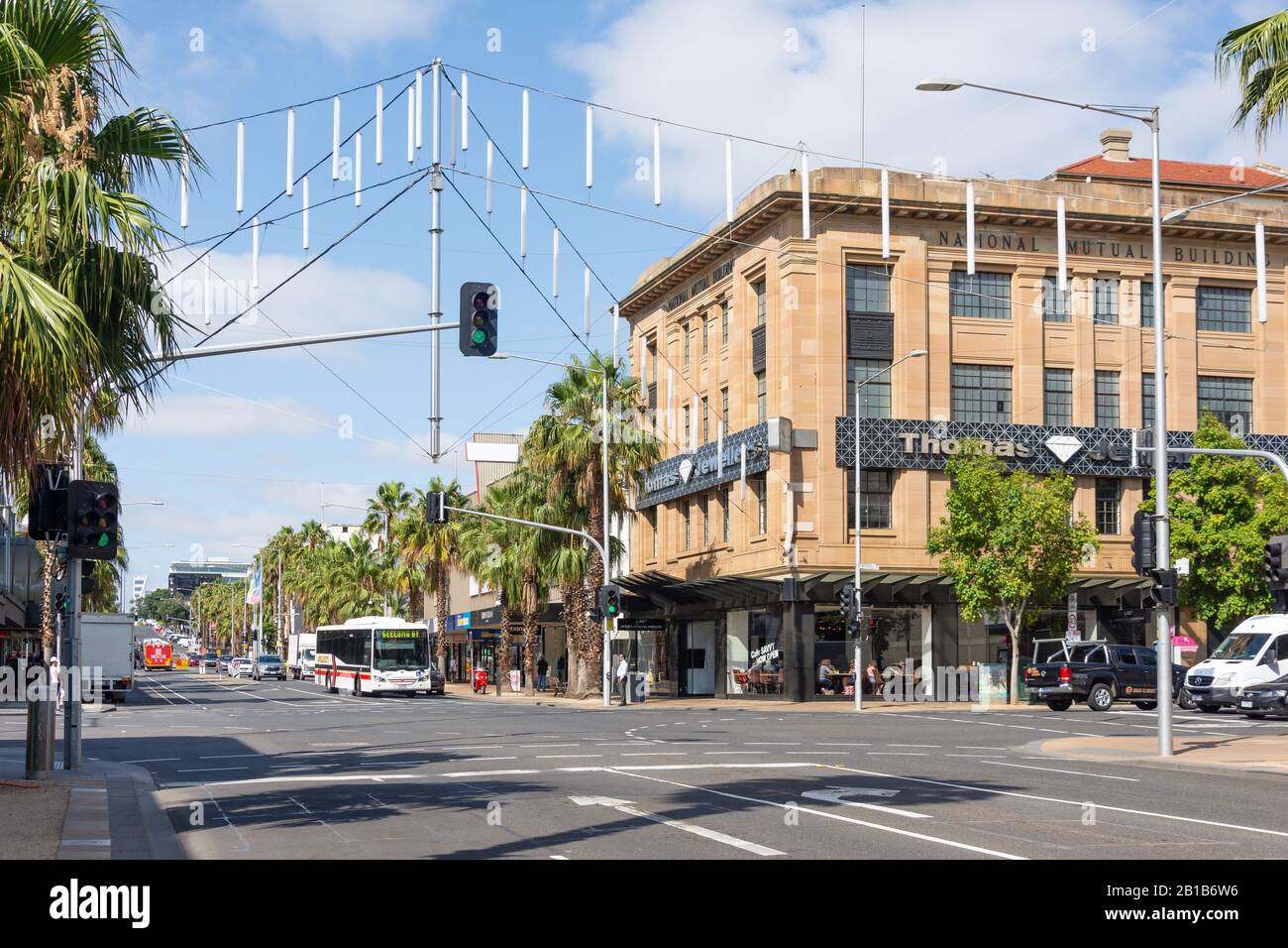 Cnr Malop and Moorabool Street, Geelong, Grant County, Victoria, Australia Stock Photo
