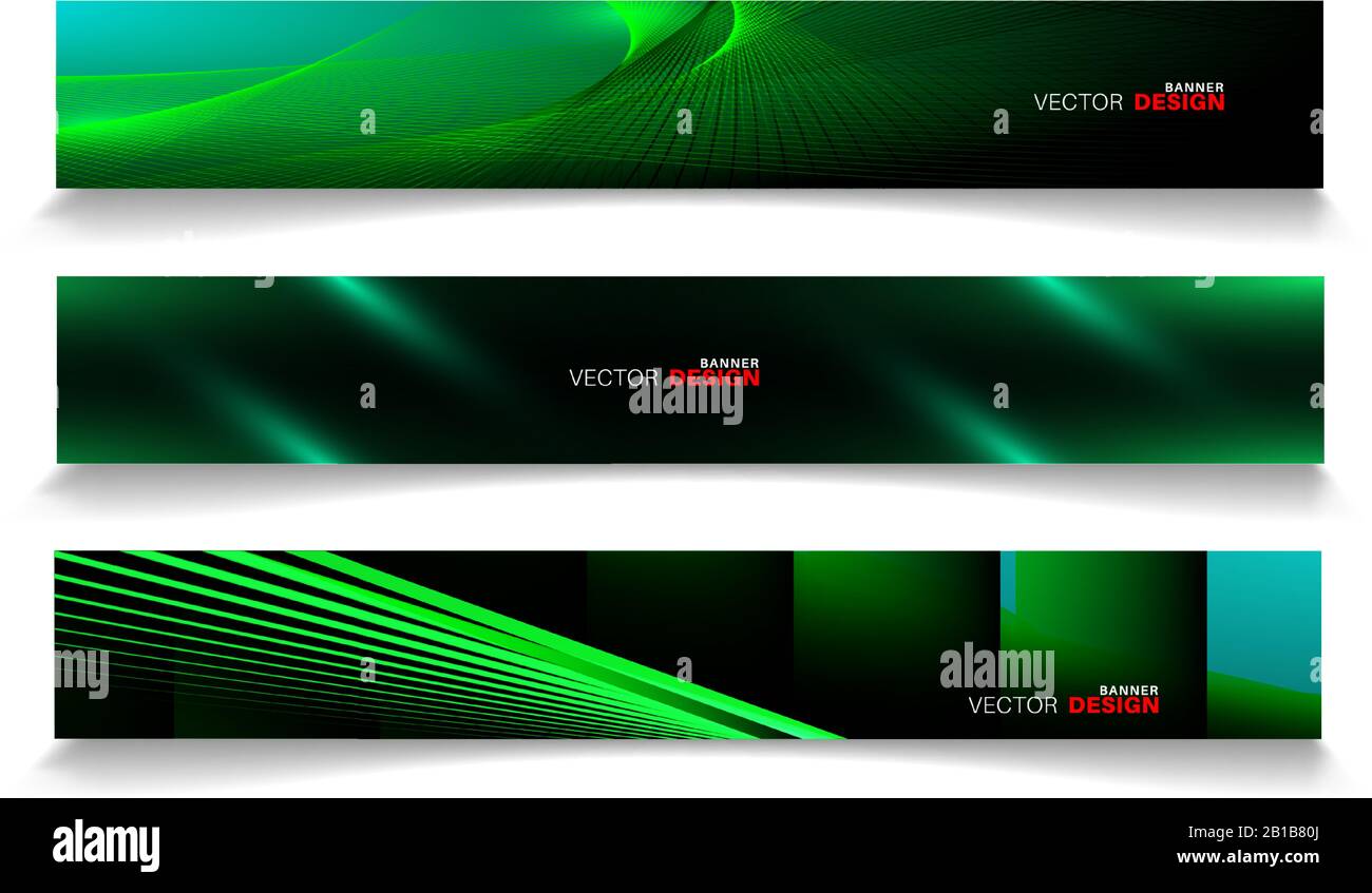 Abstract vector design banner template with light effect background Stock Vector