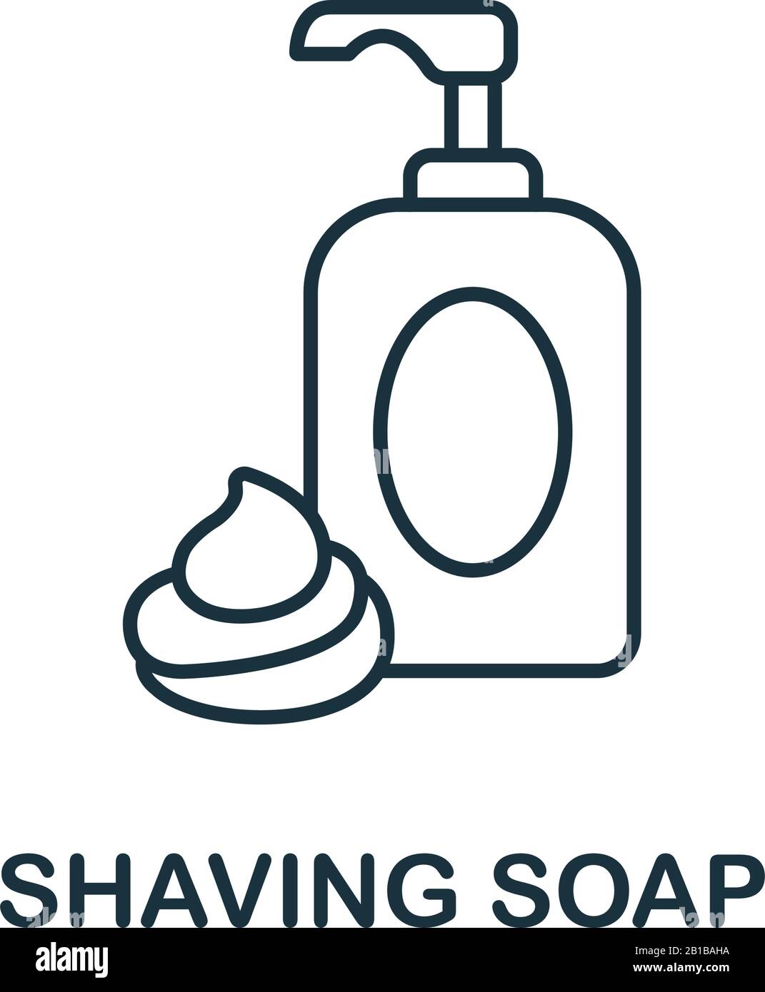 Shaving Soap icon from barber shop collection. Simple line element
