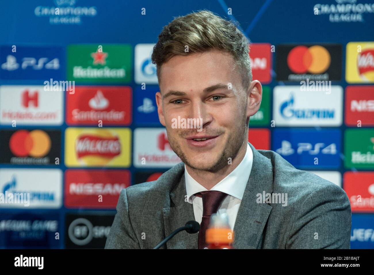 London, United Kingdom. 24 February 2020. FC Bayern Munich hold a pre-match press conference at Stamford Bridge ahead of their UEFA Champions League match against Chelsea FC on Tuesday 25th February 2020. Credit: Peter Manning/Alamy Live News Stock Photo