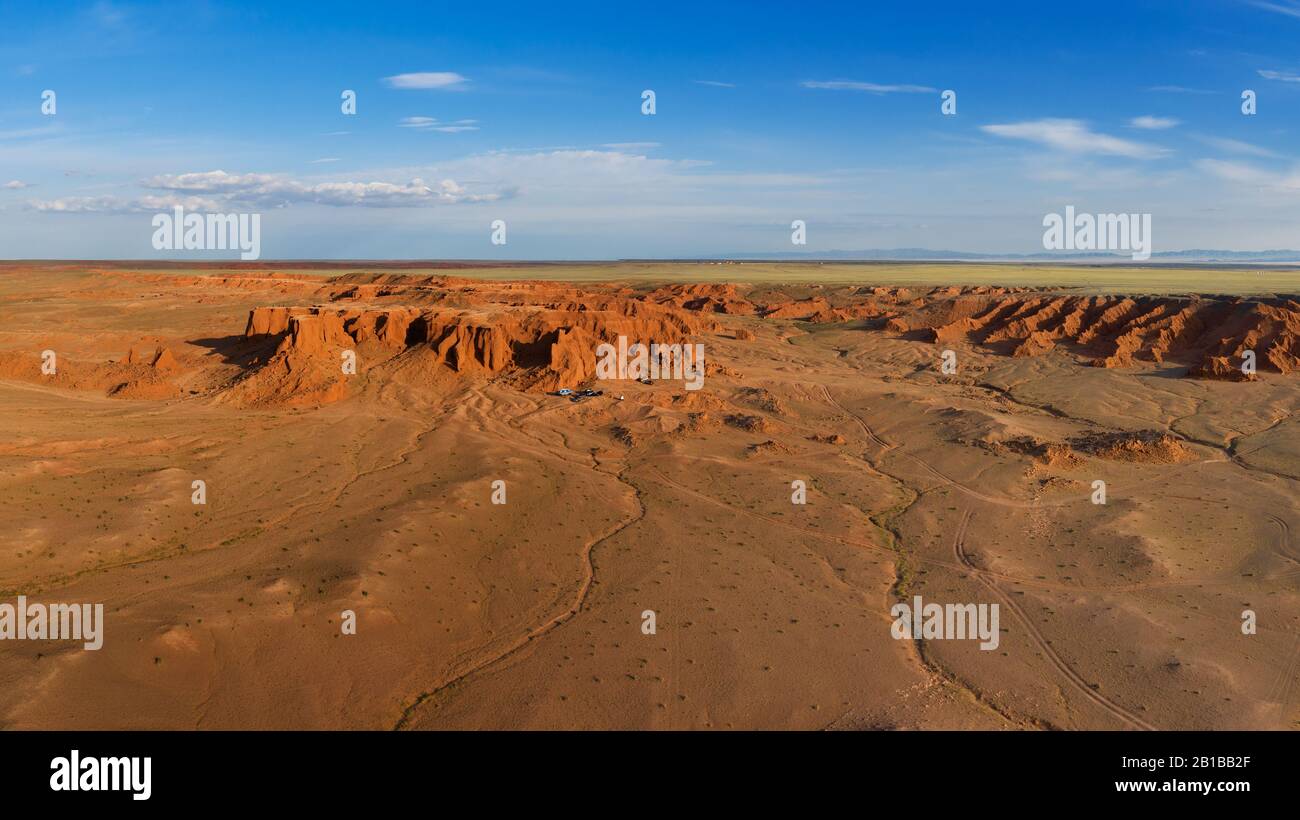 Bayanzag flaming cliffs in Mongolia Stock Photo
