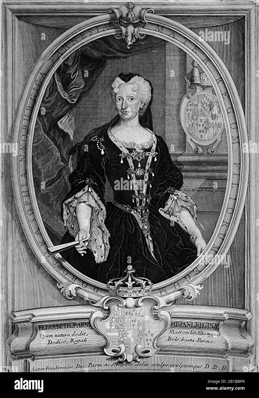 Fritz after delle Piane - Dorothea of Neuburg, mother of Elisabeth Farnese. Stock Photo