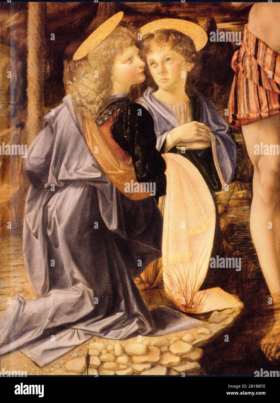 Leonardo da Vinci. Baptism of Christ.Detail.14751478 Stock Photo Alamy Leonardo da Vinci. Baptism of Christ.Detail.14751478 Stock Photo Alamy