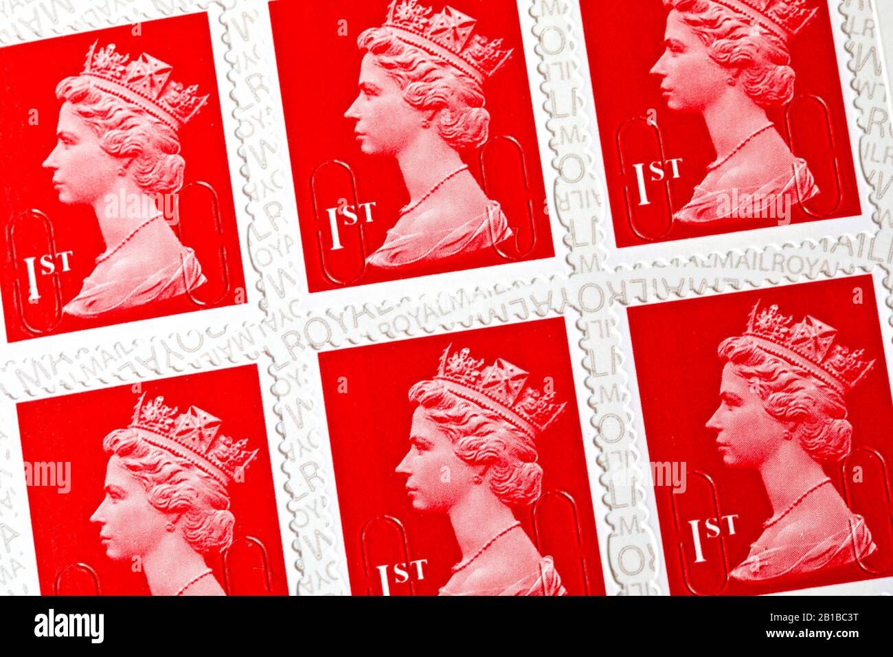 Royal Mail 1st class stamps Stock Photo Alamy