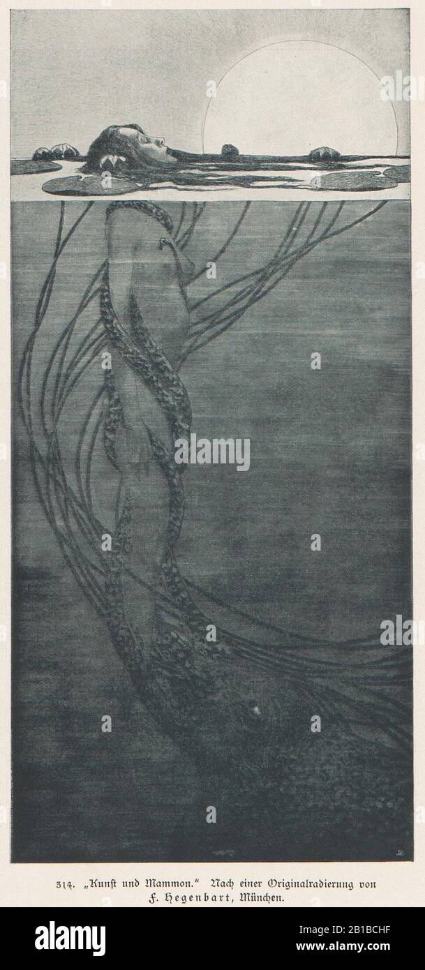 Impression D'art Originale – Flora, Fritz Hegenbart – Illustration De Livre, 1901