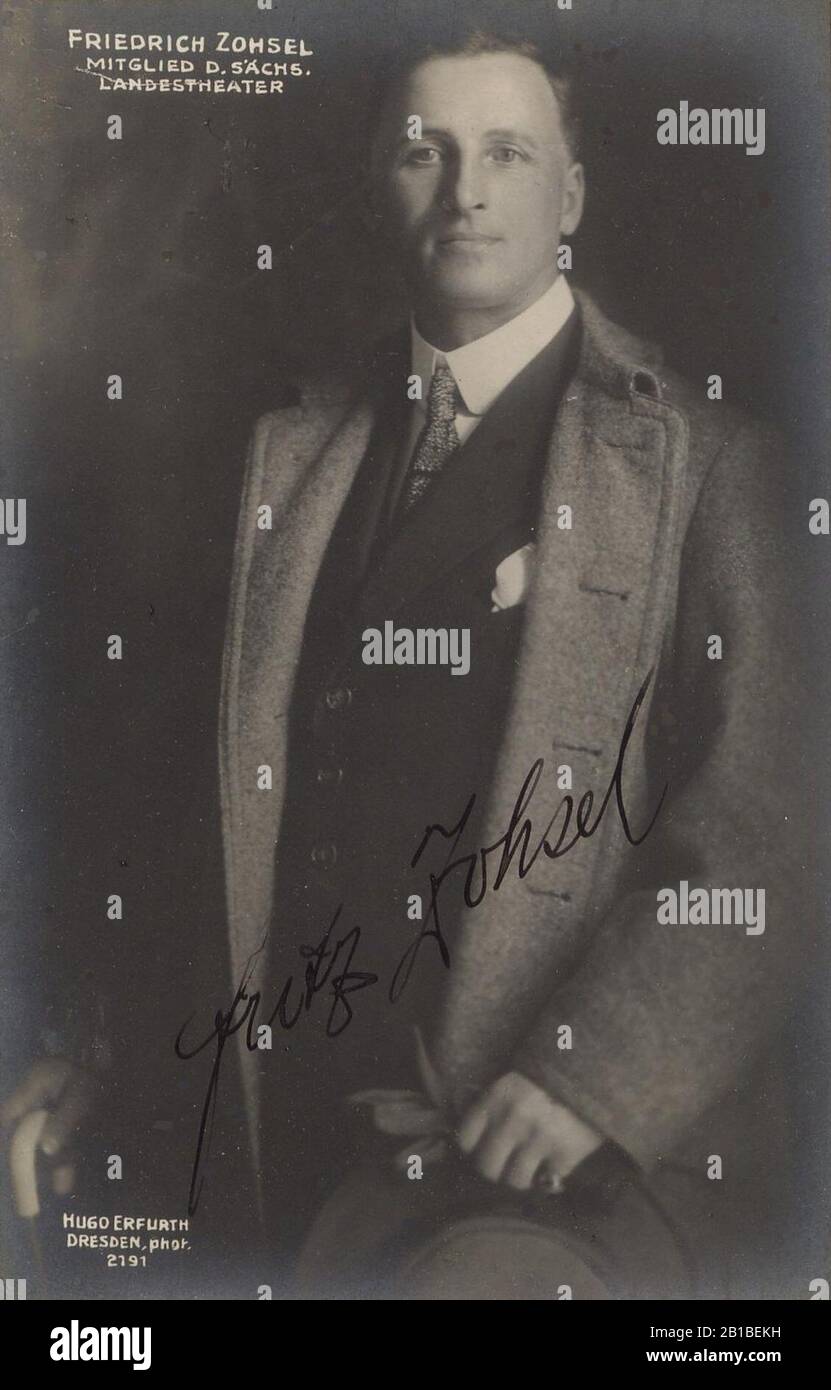 Fritz Zohsel by Hugo Erfurth, c. 1910. Stock Photo