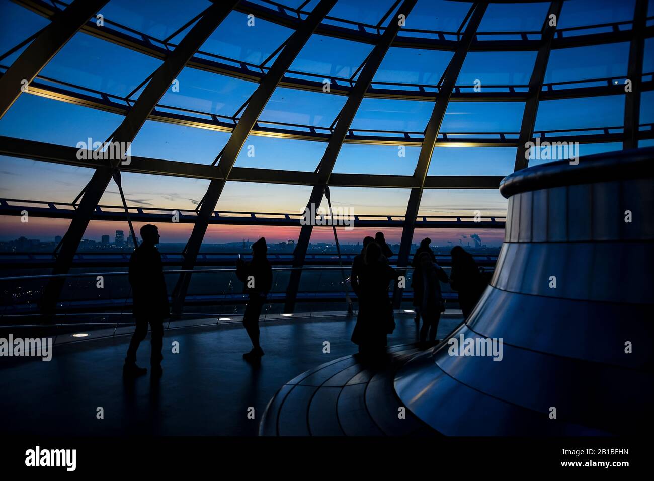 The Reichstag at sunset in Berlin Stock Photo
