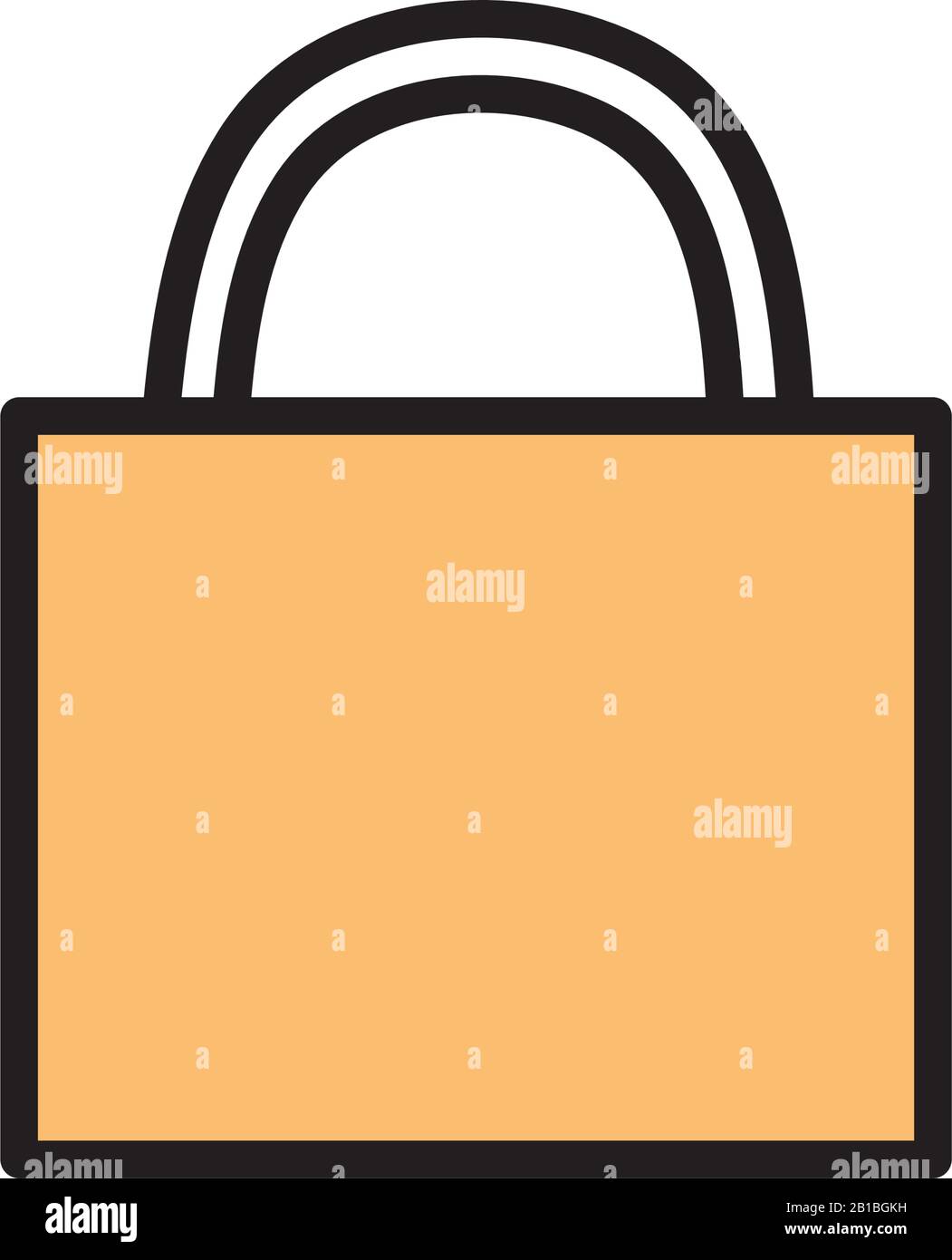 Isolated padlock icon line and fill style icon vector design Stock ...