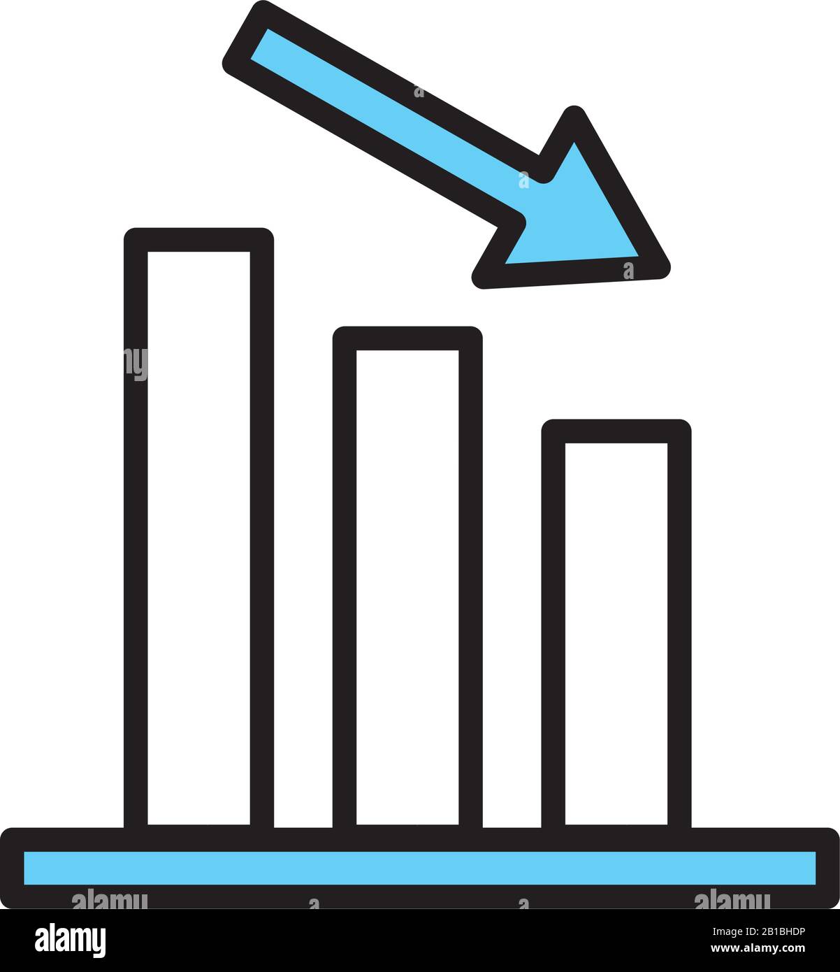 Isolated workflow bars line and fill style icon vector design Stock ...