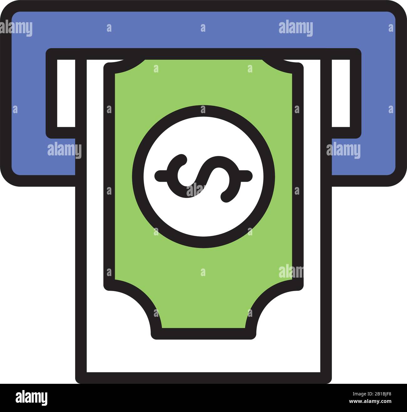 Isolated bill line and fill style icon vector design Stock Vector Image ...