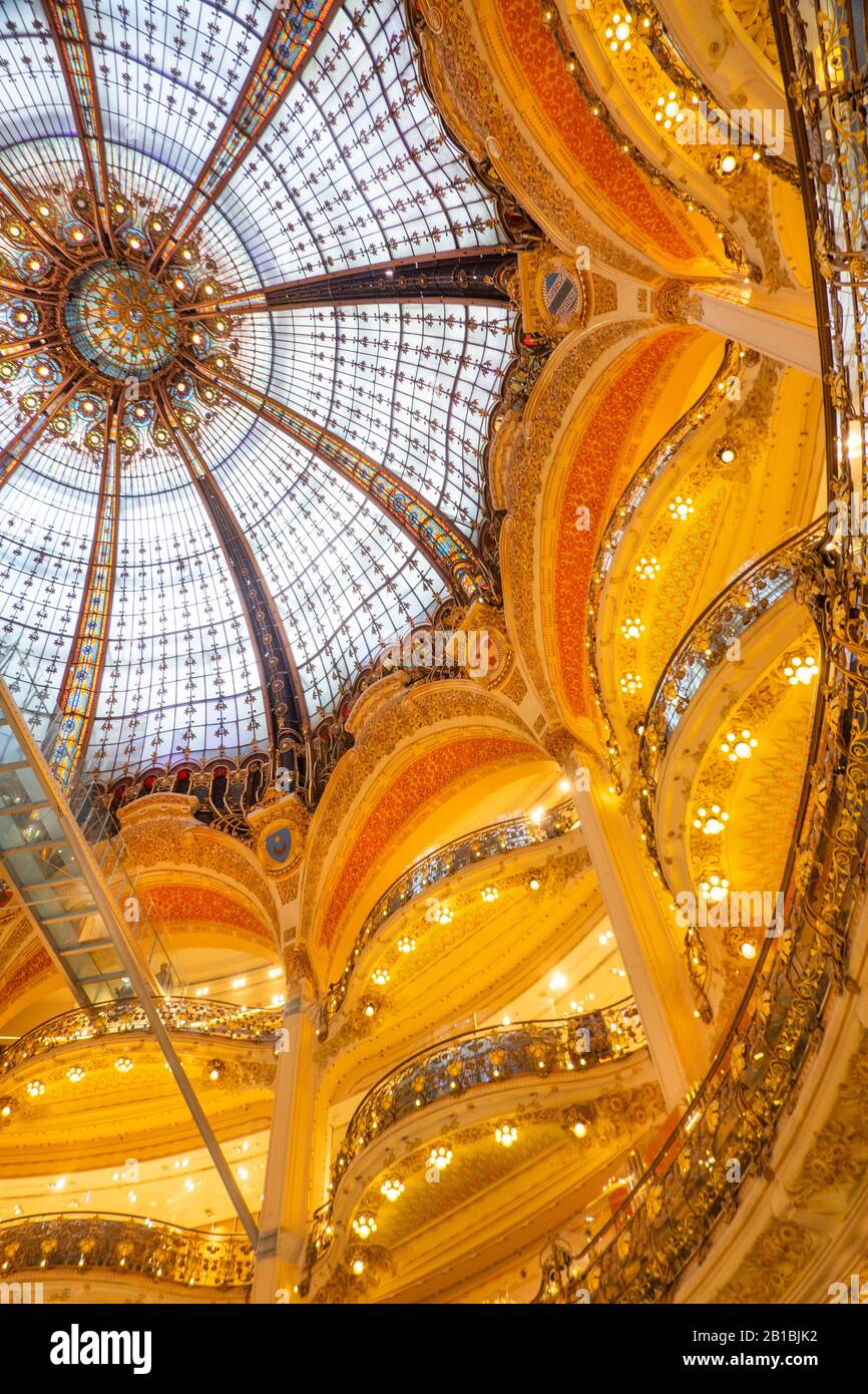 Galeries Lafayette store Paris France Stock Photo