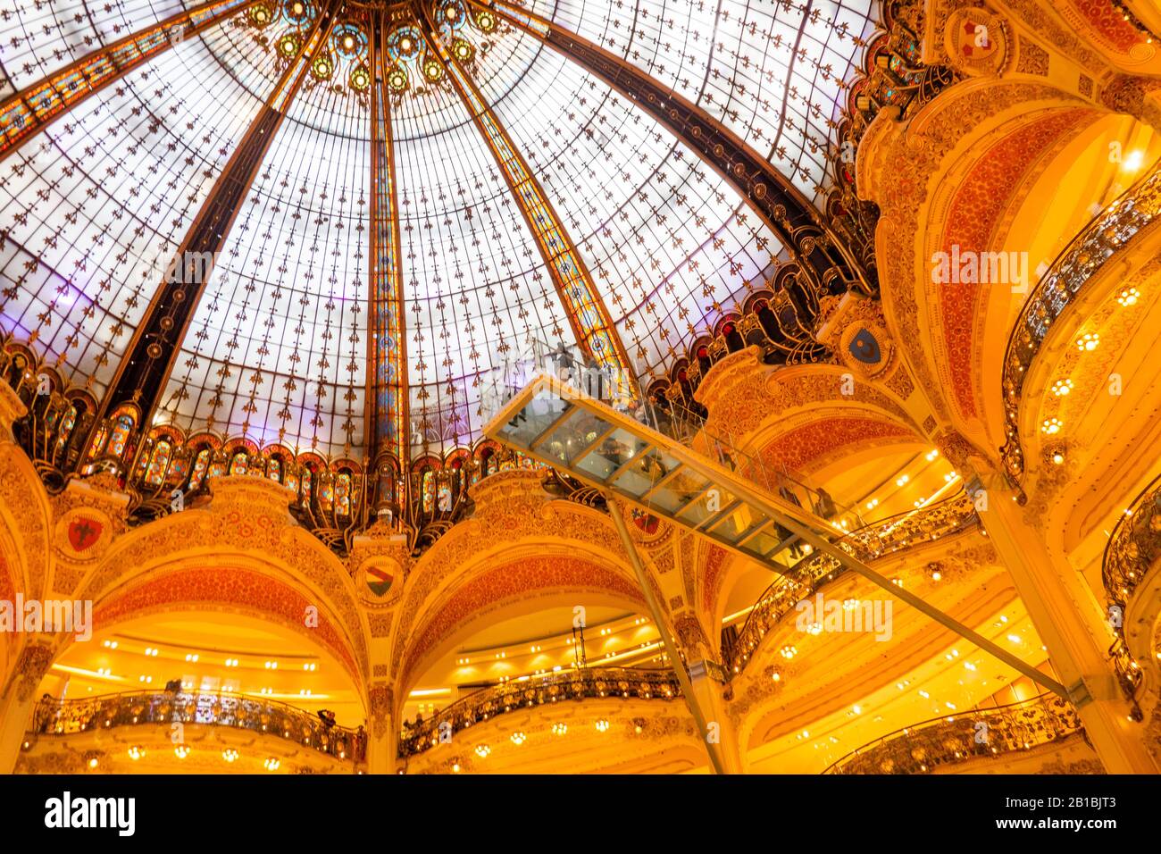 Galeries Lafayette store Paris France Stock Photo Alamy