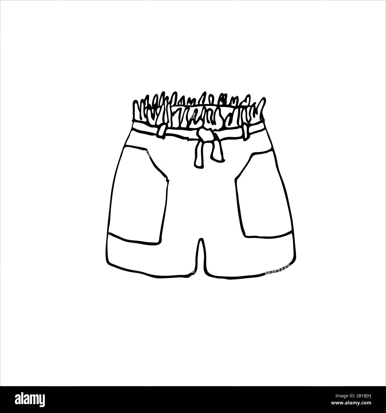 Shorts. Summer clothes and accessories. Cartoon doodle sketch can be used in  cards, posters, flyers, banners, logo, clothes design, fashion, textile  prints etc. Vector illustration EPS10 Stock Vector Image & Art 