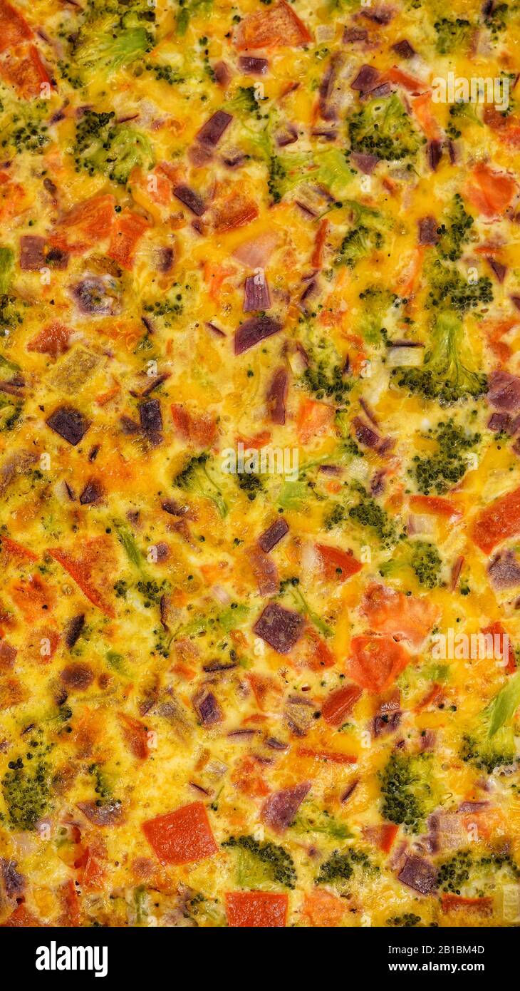 Cheesy Broccoli Tart Wallpaper Texture Stock Photo