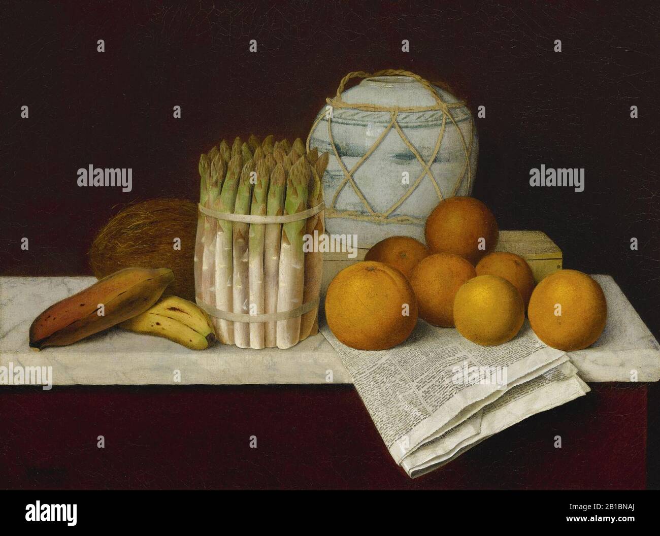 Fruit and Asparagus by William Michael Stock Photo Alamy