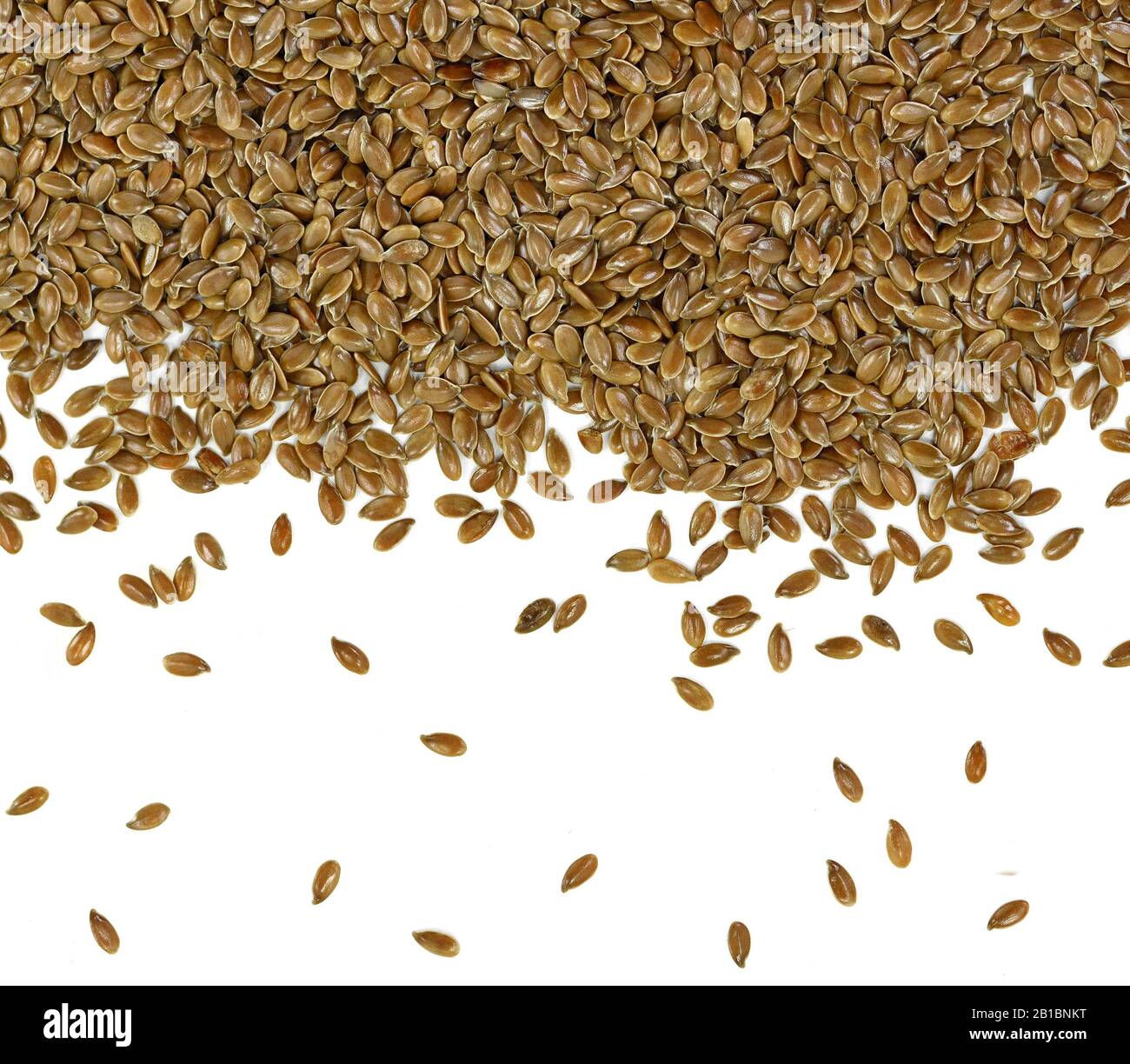 Linseed Picture Organic Linseed or Flaxseed (Linum usitatissimum) isolated on white ...