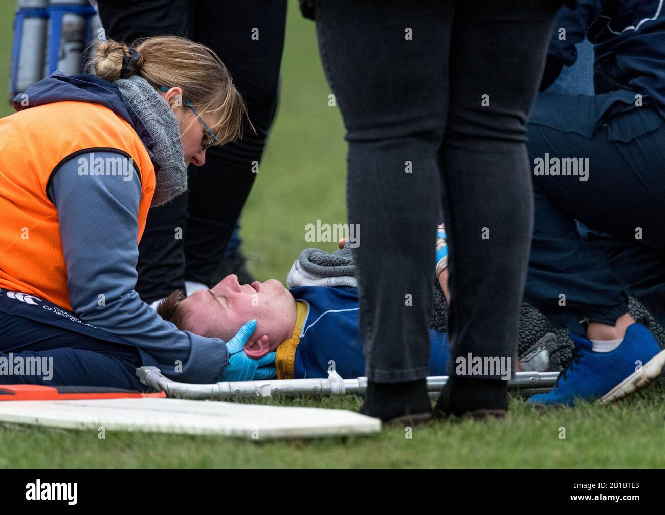 Checking for head or neck injuries on an amateur Rugby union club ...